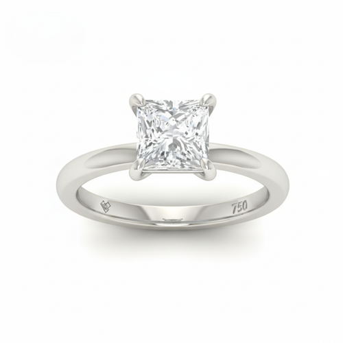 Load image 1 in gallery view. Anaya Solitaire Princess Cut With Diamond Engagement Ring