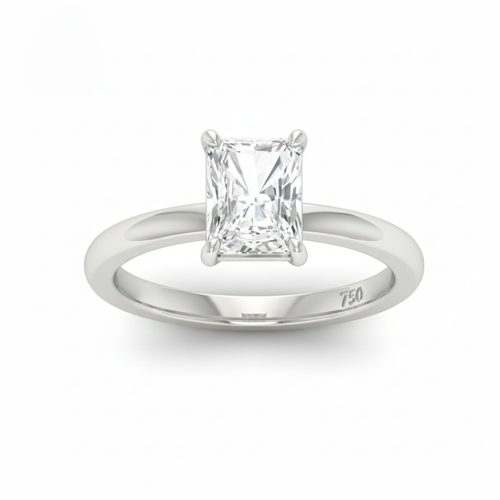 Load image 1 in gallery view. Anaya Solitaire Radiant Cut With Diamond Engagement Ring
