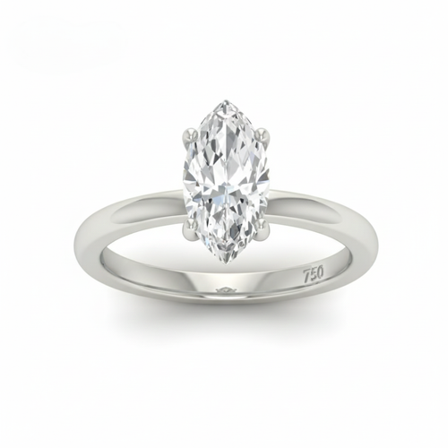 Load image 1 in gallery view. Anaya Solitaire Marquise Cut With Diamond Engagement Ring