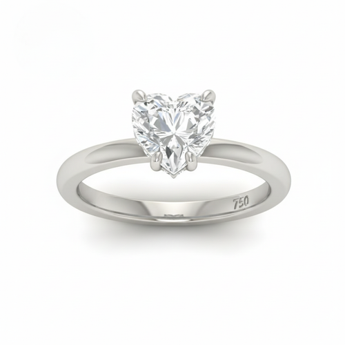 Load image 1 in gallery view. Kiara Heart Cut Diamond With Hidden Halo Engagement Ring