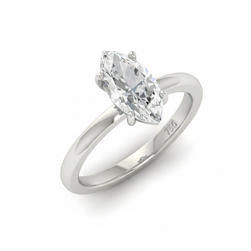 Load image 1 in gallery view. Anaya Solitaire Marquise Cut With Diamond Engagement Ring
