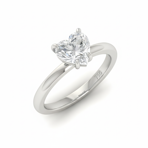 Load image 1 in gallery view. Anaya Solitaire Heart Cut With Diamond Engagement Ring