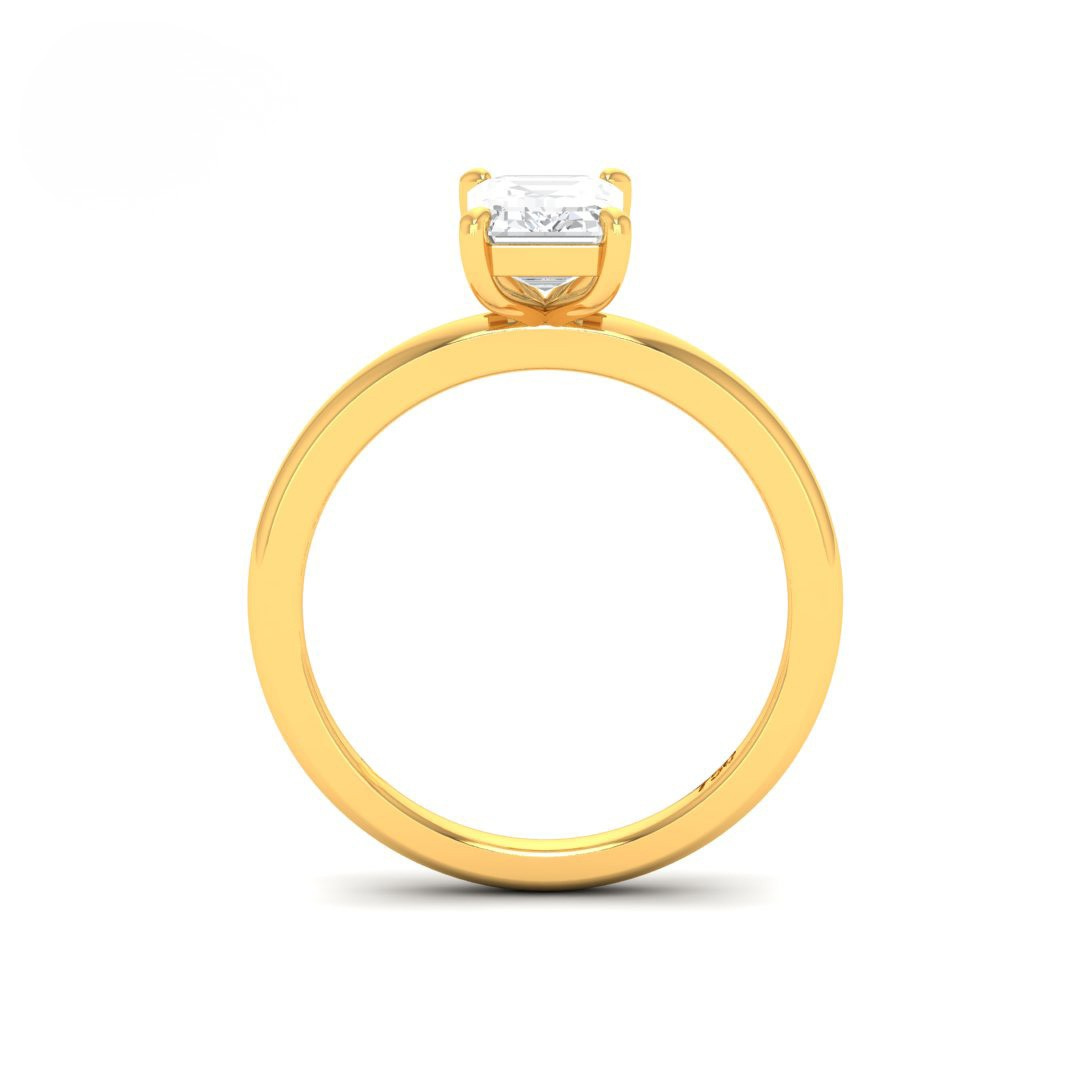 Anaya Solitaire Emerald Cut With Diamond Engagement Ring