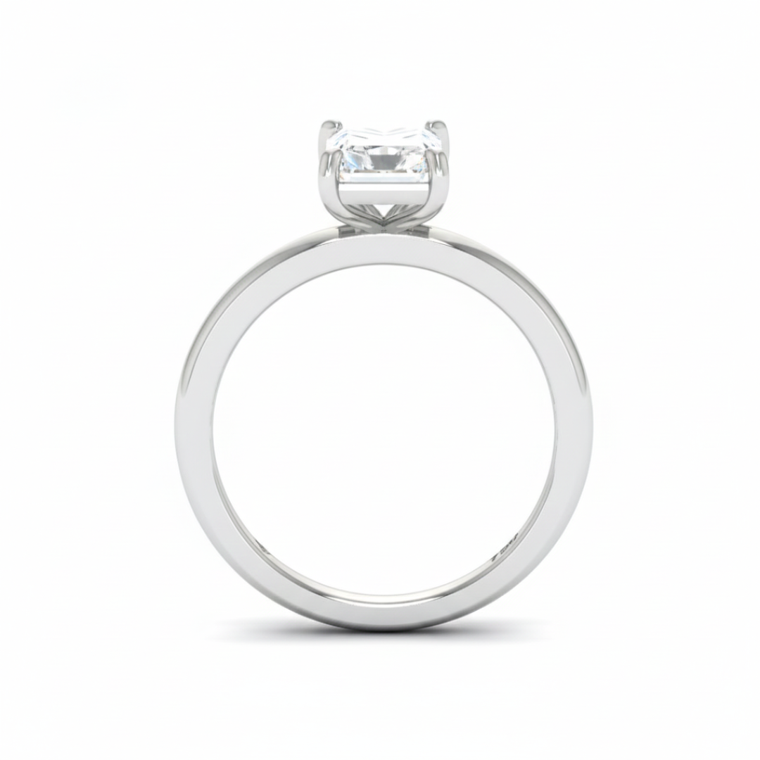 Anaya Solitaire Radiant Cut With Diamond Engagement Ring