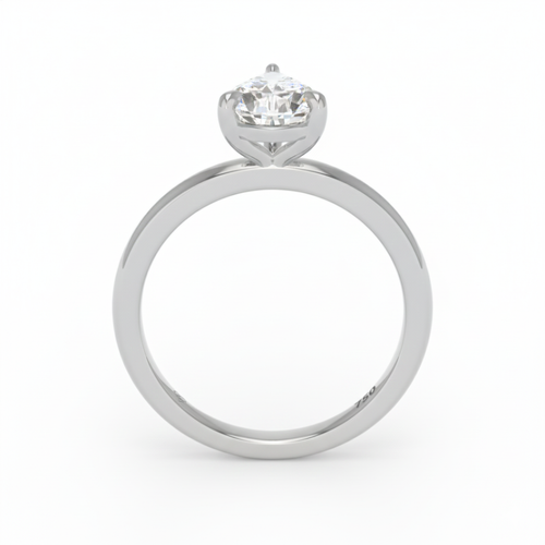 Load image 1 in gallery view. Anaya Solitaire Pear Cut With Diamond Engagement Ring