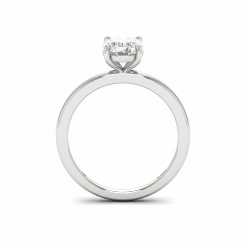 Load image 1 in gallery view. Anaya Solitaire Oval Cut With Diamond Engagement Ring