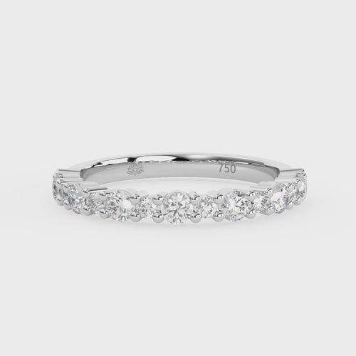 Load image 1 in gallery view. Luminara Round Brilliant Cut Diamond Wedding Band