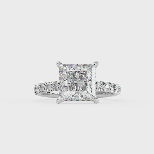 Load image 1 in gallery view. Aurelia Sovereign Princess Cut Solitaire Diamond Ring