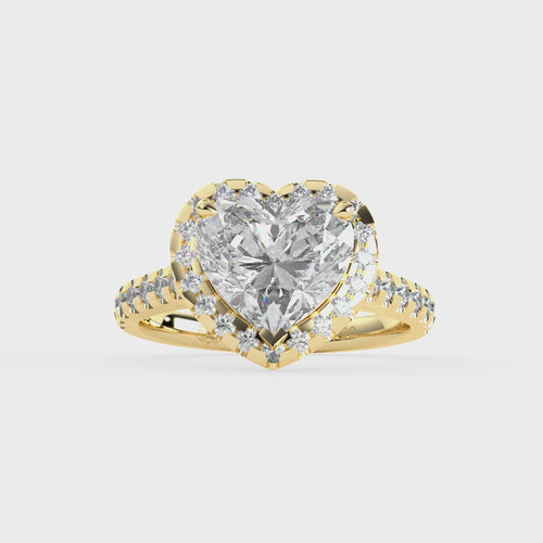 Load image 1 in gallery view. Brigitte Heart Shaped Diamond Engagement Ring