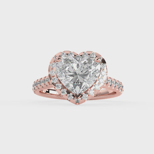 Load image 1 in gallery view. Brigitte Heart Shaped Diamond Engagement Ring