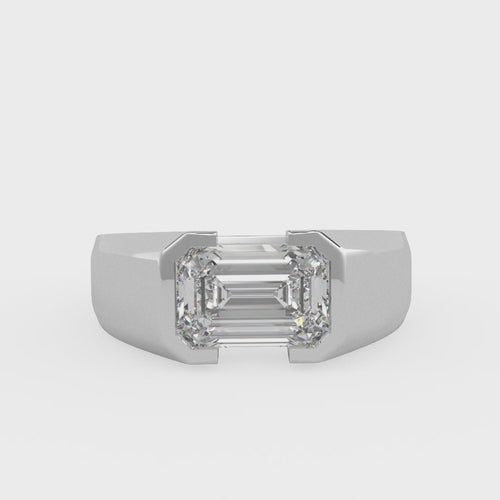 Load image 1 in gallery view. Fitzgerald 2ct Radiant Cut Diamond Ring for Modern Men