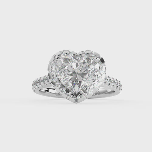 Load image 1 in gallery view. Brigitte Heart Shaped Diamond Engagement Ring